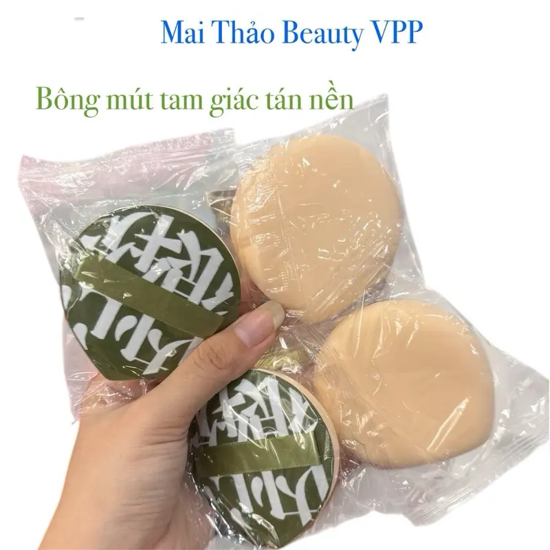 Bông Mút Tán Kem Nền và Phấn Trang Điểm | 01 Bông mút tam giác siêu mềm | Lẻ 1 cái