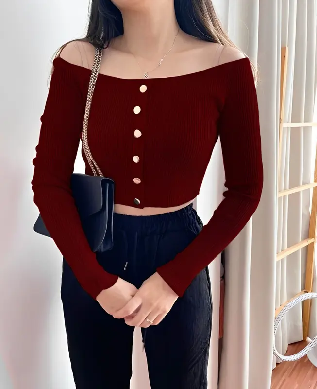 GFS Blouse Rajut Sabrina Ld 80 - 90 cm P 40 cm B 200 gr Cotton Polyester #4507 0