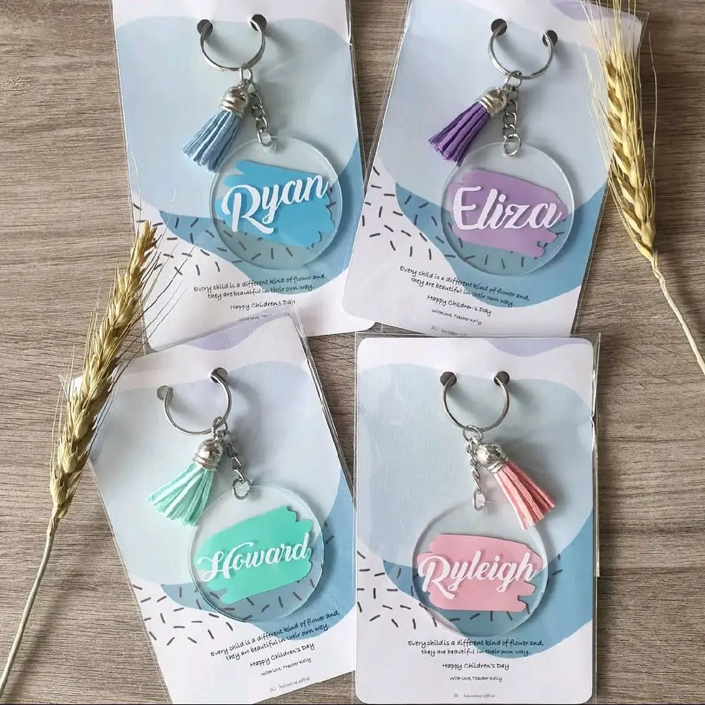 [SG seller] Personalized keychain gift friend teacher kids