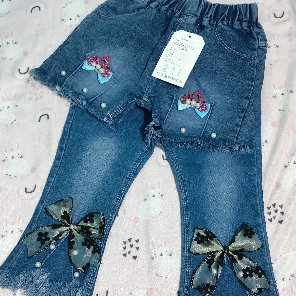 Jeans Anak Berkualitas Tinggi - Dapatkan 3 Pcs Usia 1-5 Tahun Cewek - Anak-Anak, Bayi Perempuan