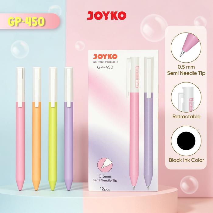 Gambar JOYKO Pulpen Gel 1 Pack GP-450 0.5mm Isi 12 Pcs dari Joyko Indonesia Kota Administrasi Jakarta Utara Tokopedia