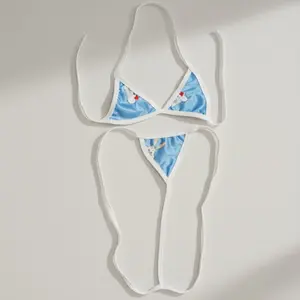 Bikini Set Lingerie Wanita Micro Bikini Motif Lucu 1345