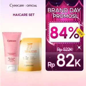 【BPOM】Cyeecare Root-to-Tip Revival Duo - BOTANICAL GINGER & GINSENG CARE SHAMPOO Anti-Rambut Rontok 150ml 1PCS + SILKY SCENTED HAIR MASK 150ml 1PCS  Haircare