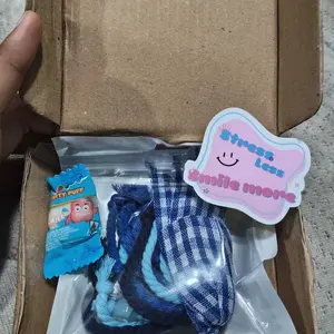 [ BLUE] Bag charm BLUE series biru lucu aesthetic gantungan kunci tas tumblr koper kekinian korea silver makrame satin