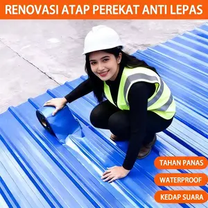 1M 2M 5M Lakban Waterproofing Membrane Butyl Rubber Waterproof Tape + Anti Panas Pelapis Atap Beton Sticker