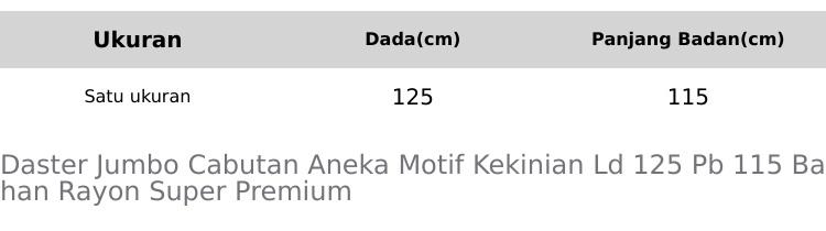 Daster Cabutan Jumbo Motif Paris Ld 125 Pb 115