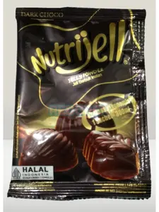 Pudding Nutrijell RASA DARK CHOCO 12gr cokelat hitam nutri jell darkchoco powder 12g nutri jell rasa cokelat hitam 12gram cokelathitam 12gram