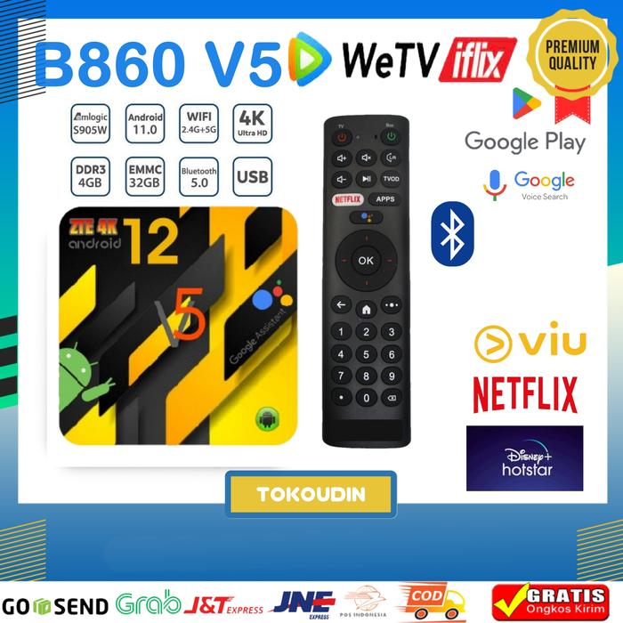 Promo Android TV Box 4K support netflix youtube dan tv - STB Set RC ...