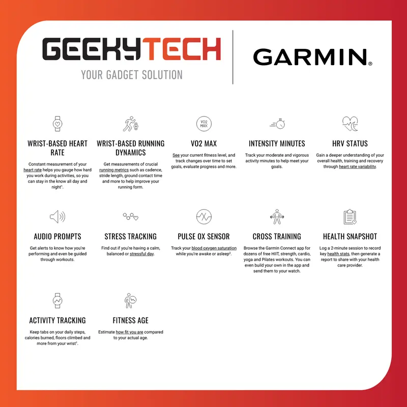 Garmin Forerunner 165 / FR165 Smartwatch / Running Watch - Resmi TAM 4