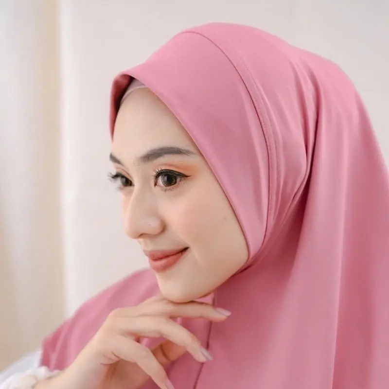 Hijab Bergo Soft Ped Jersey Premium / Bergo Malaysia Soft Pet Size m Pad
