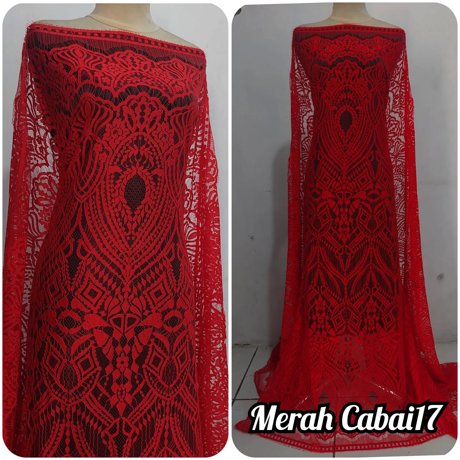 Brukat Semi Francis , Motif Code 2250 , Isi Panjang 2,5m X Lebar 1,5m , Bahan Kebaya Modern