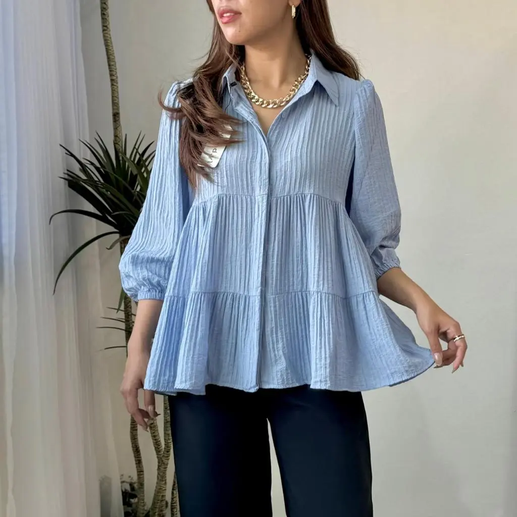 TERLARIS- Blouse Polos Wanita / Atasan Cewek Korea Style / Blus Premium Cewek E.100