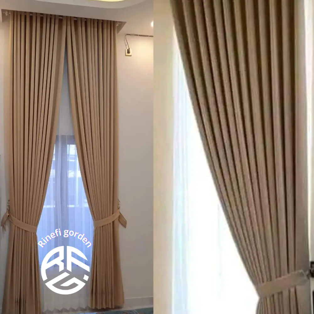 GORDEN PINTU DAN JENDELA AESTHETIC BAHAN KAIN BLACKOUT PREMIUM KUALITAS SANGAT TEBAL DAN MEWAH tirai kamar tidak tembus pandang smokring polos