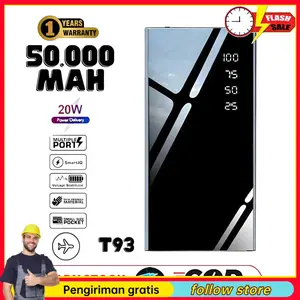 Powerbank 50000mAh Fast Charging Dual Output Led Digital Display built-in 3-wire portable fast charging full screen power bank external