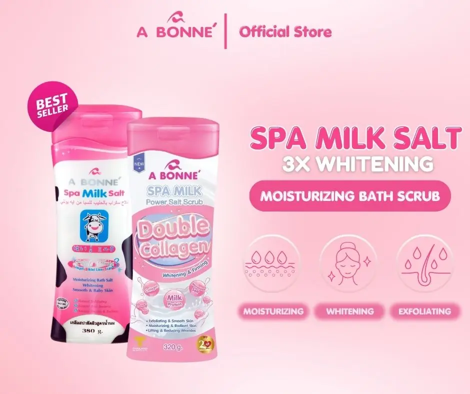 Abonne Spa Milk Salt Bottle Body Care Cosmetic Skin Repair Skincare Cleanser