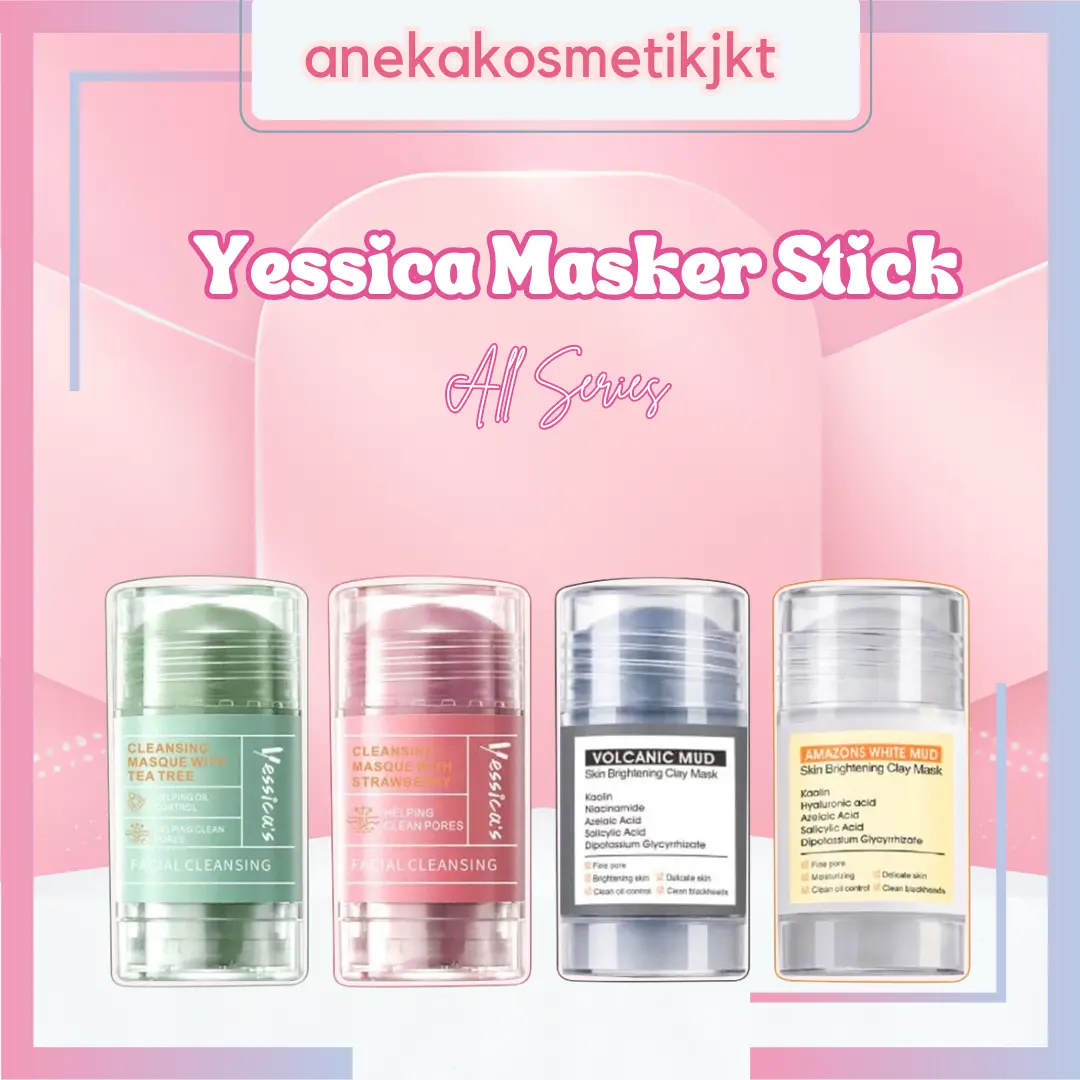 Yessica's Tea Tree / Strawberry Anti Pores / Acne Clay Stick Mask-50gr yesica | masker green