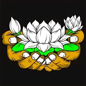 SABLON SETLIKA DTF PSHT SABLON PRAKTIS |  BUNGA TERATE DAN TANGAN