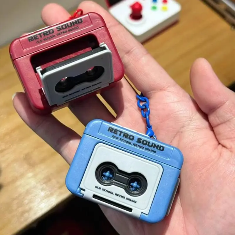 Máy Ghi Băng Mini, Mới, Móc Chìa Khóa, Máy Phát Record Sáng Tạo, Móc Khóa, Món Quà Vui Nhộn 2