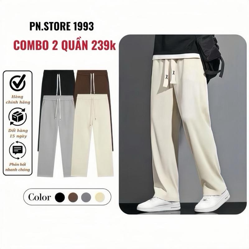    COMBO 2 QUẦN NỈ   DÁNG SUÔNG unisex ’nam nữ’ PNSTORE Nhung  Menswear Pants QD04 