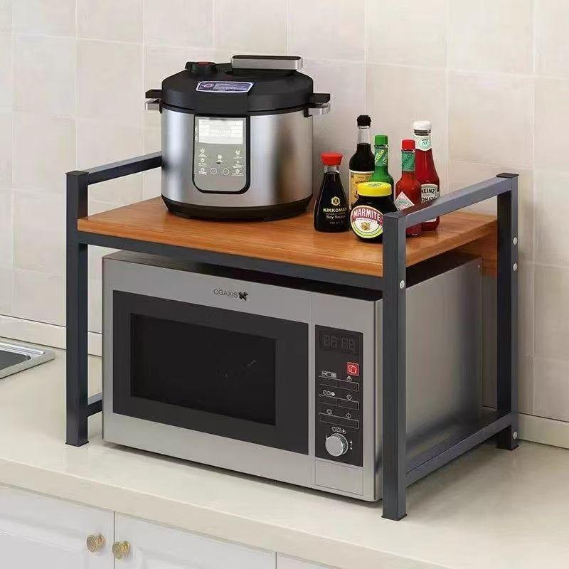 Kitchen shelves floor multi-layer microwave oven rack storag - TikTok ...