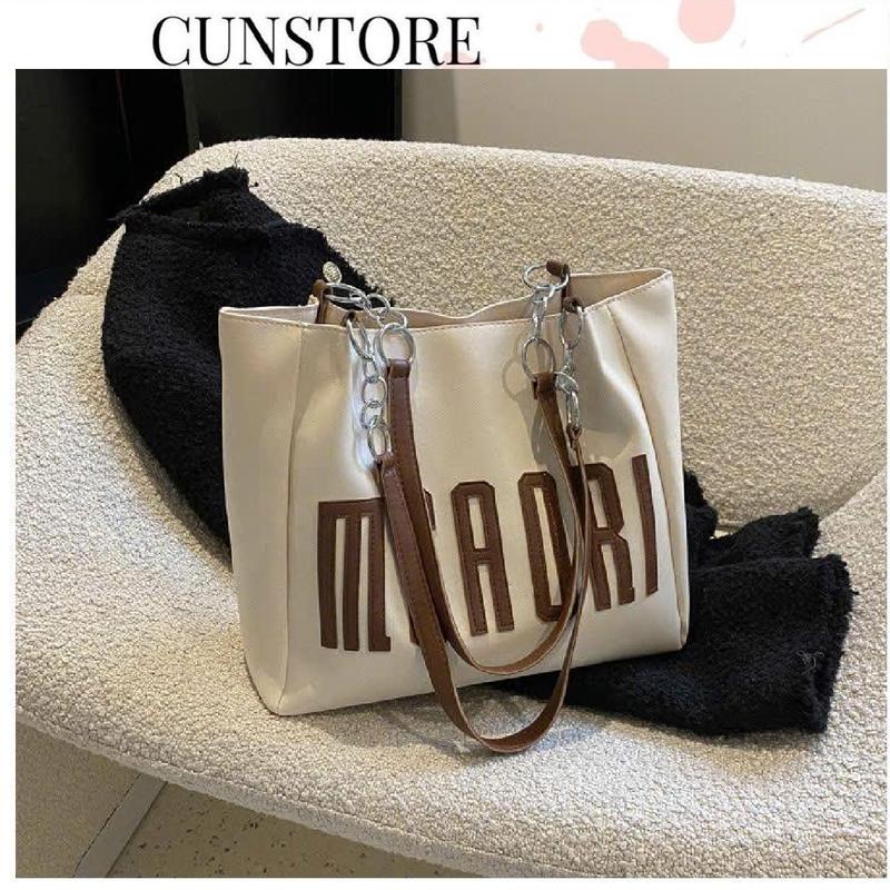 Túi Tote Tuidung Lap Da Pu Phối Xích Thời Trang Đeo Vai  CUN355