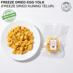 GESEKIDS Freeze Dried Egg Yolk Treat | Snack Anjing & Kucing | 100% Natural | Tanpa Pengawet