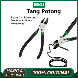 ISKU Tang Potong Kawat 6 inch Bahan Chrome vanadium steel Plastic Alat Perkakas Cutting Nippers 6 inch