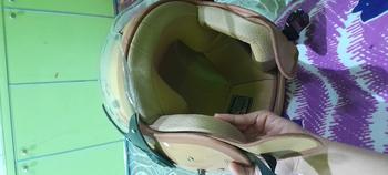 Product Review of HELM BOGO DEWASA KACA PILOT CLEAR MODEL HIJAB RETRO PRIA WANITA LIST BUSA COKLAT FULL LEHER SNI TERBARU MOTORCYCLE from 𝓓**💕 1