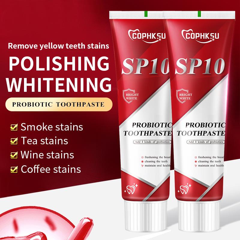 Pasta Gigi Pemutih Probiotik, SP10 Versi Terbaru dengan Formula Lebih Efektif, Perawatan Mulut Menyegarkan, Menghilangkan Bau Mulut, Cocok untuk Pria dan Wanita, Memutihkan, Menyegarkan Nafas, Mencerahkan Gusi dan Kesehatan Mulut Manis Menthol 1