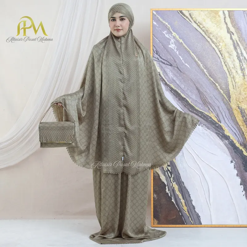 APM - Mukena Dewasa Mewah Santorini Silk 3in1 Lasercut Rayyan Series 2