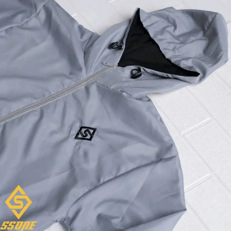 jaket sport pria waterproof/ jaket prasut bahan despo logo bordir komputer sport Futsal 7