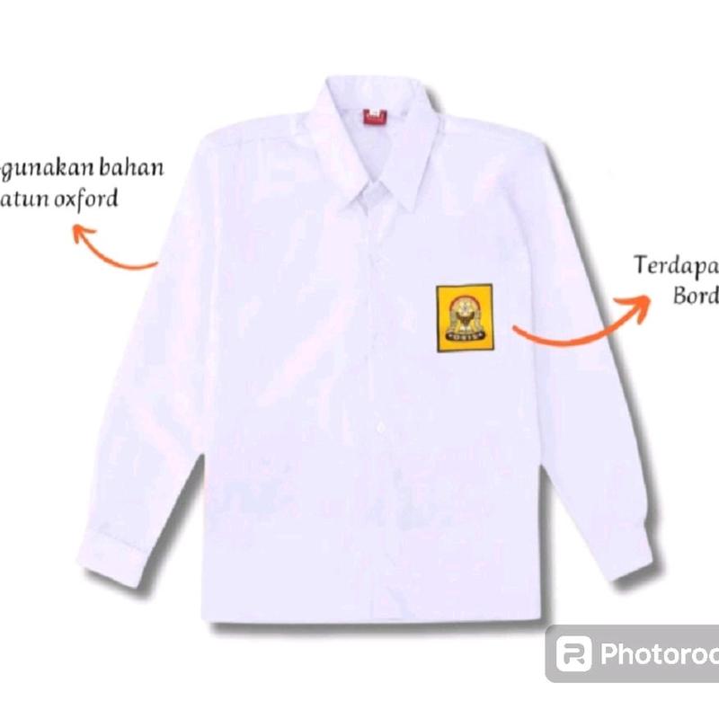 seragam sekolah baju SD,SMP/MTS/SMA/SMA lengan panjang kain oxford sablon bordir Kerja Pendek Safety Pria Wearpack Coklat 3