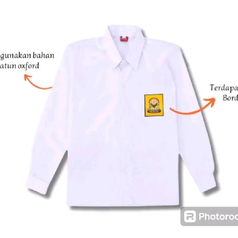 seragam sekolah baju SD,SMP/MTS/SMA/SMA lengan panjang kain oxford sablon bordir Kerja Pendek Safety Pria Wearpack Coklat 2