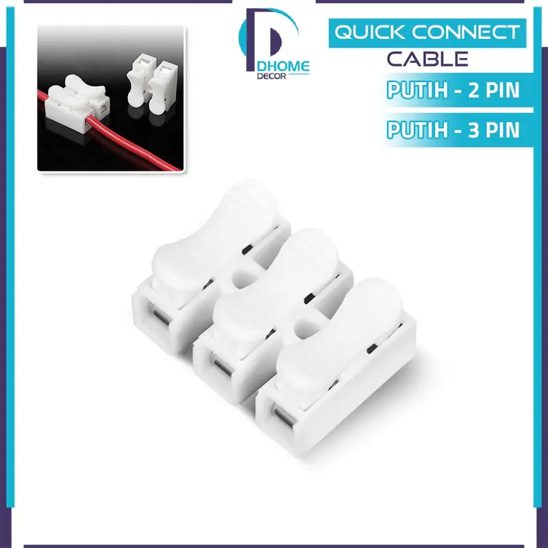 [COD] DH C1077 Quick Connect Terminal Block Cable 2pin 3pin Sambungan Kabel 0