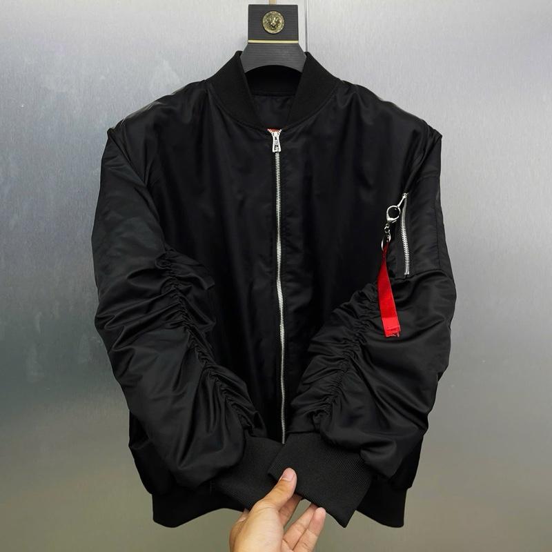 Áo khoác bomber nam nữ TA89 trần bông trơn phối tay chun thêu túi khoá zip treo dây 3 lớp đơn giản boy phố Ak285