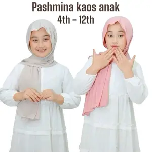 Thansya Hijab Instan Pasmina Anak SD 4 - 12 Tahun Non Pet Jilbab Bergo Rayon Viscose Nyaman & Praktis untuk Kegiatan Sehari-hari