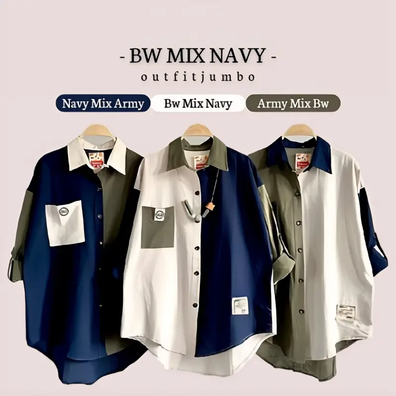 Fina Kemeja wanita S M L XL XXL 3XL 4XL 5L - Kemeja Jumbo Ld 110 120 130 140 - Kemeja Matt Crinkle Lengan Panjang 2