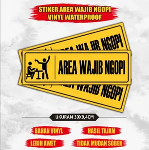 Stiker vinyl area wajib ngopi