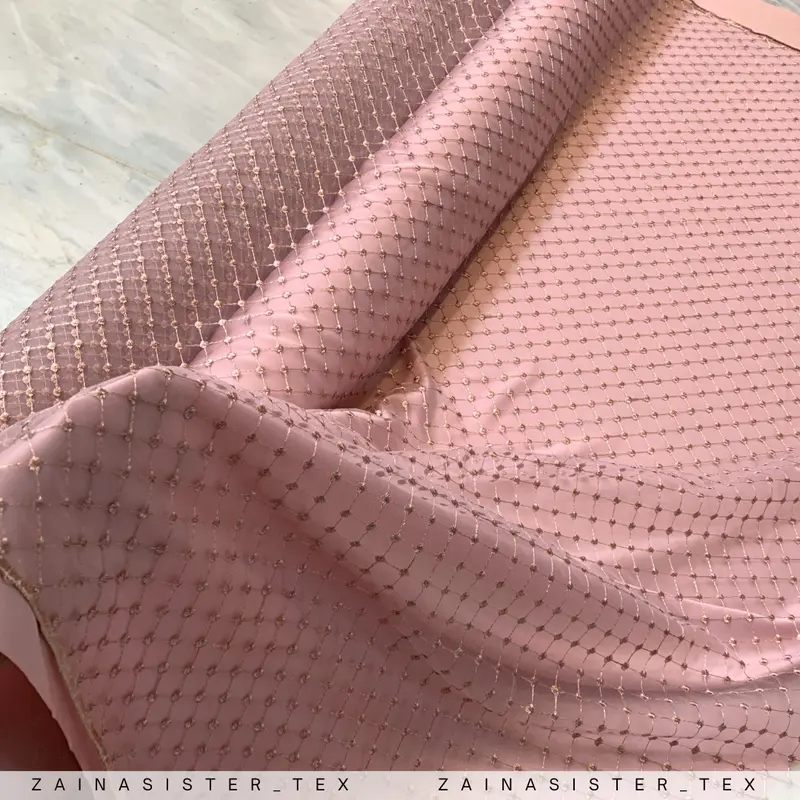 Kain Brukat Tille Kotak | Tille Jaring | Tille Mesh Kotak Square Korea 1/2 meter 6