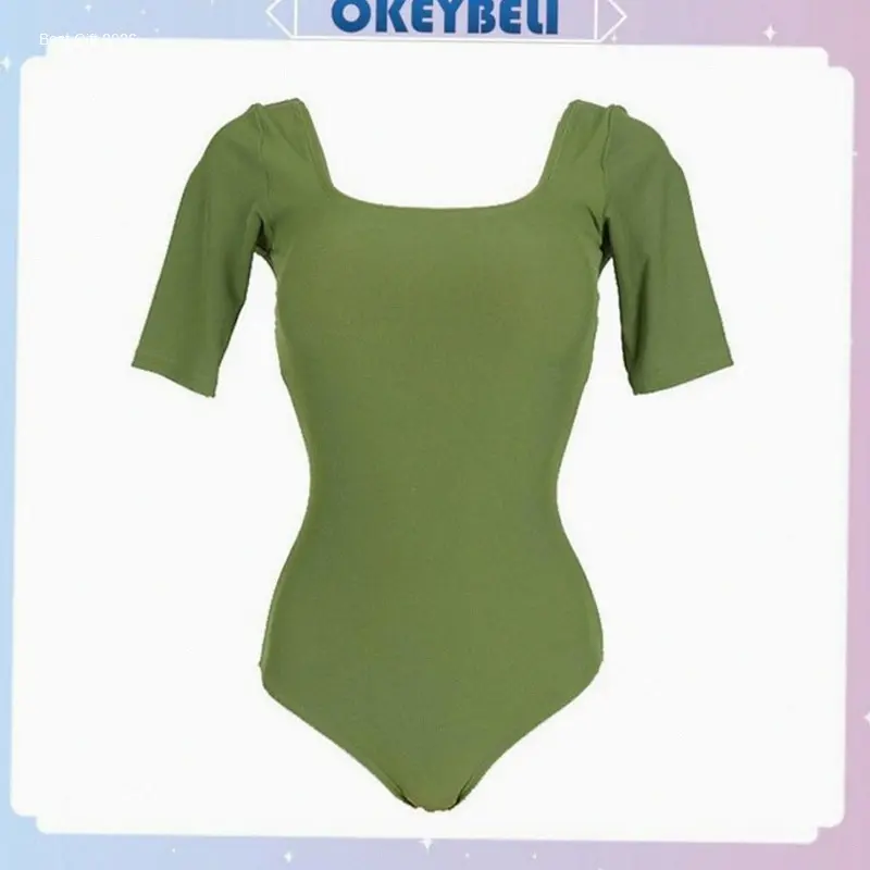 •OKEY BELI•BJR1152 Baju Renang Swimsuit Bikini Wanita Big Size One Piece Model Lengan Pendek Fashion | best seller