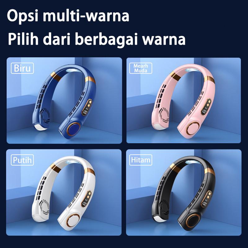 Product Introduction of 2024 Kipas Angin Gantung Leher Portable USB 20000mAh 5-Speed Wind Tanpa Baling Baling Neck Fan 27