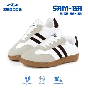 Zeodda Sam-Ba Sepatu Sneakers Wanita Fashion Korea Casual Sporty Shoes Trendy Karet Black Size 37-40 Comfy Insole Quality Free Ongkir 1101