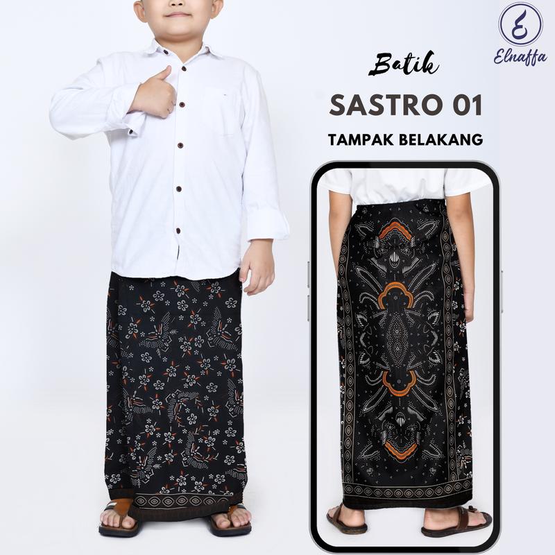 Elnaffa-Sarung Instan Anak Usia 2-8 Tahun, Sarung Anak Motif Batik GUS IQDAM 2