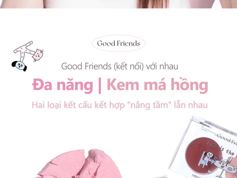 Product Introduction of Kem má hồng hai màu Flortte, dạng kem đa năng, kết cấu kép, có thể sử dụng nhiều cách khác nhau, tăng độ sáng cho gương mặt, tạo lớp trang điểm tự nhiên, 3.2g, 6 mẫu để chọn lựa 2