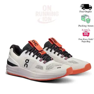 Sepatu Tenis Padel Casual On Cloud The Roger Pro Undyed White Orange ( Bisa COD )
