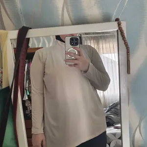Baju Olahraga Wanita Lengan Panjang Hijab Sport Inner Kaos long Sleeve T-Shit Yoga Oversize