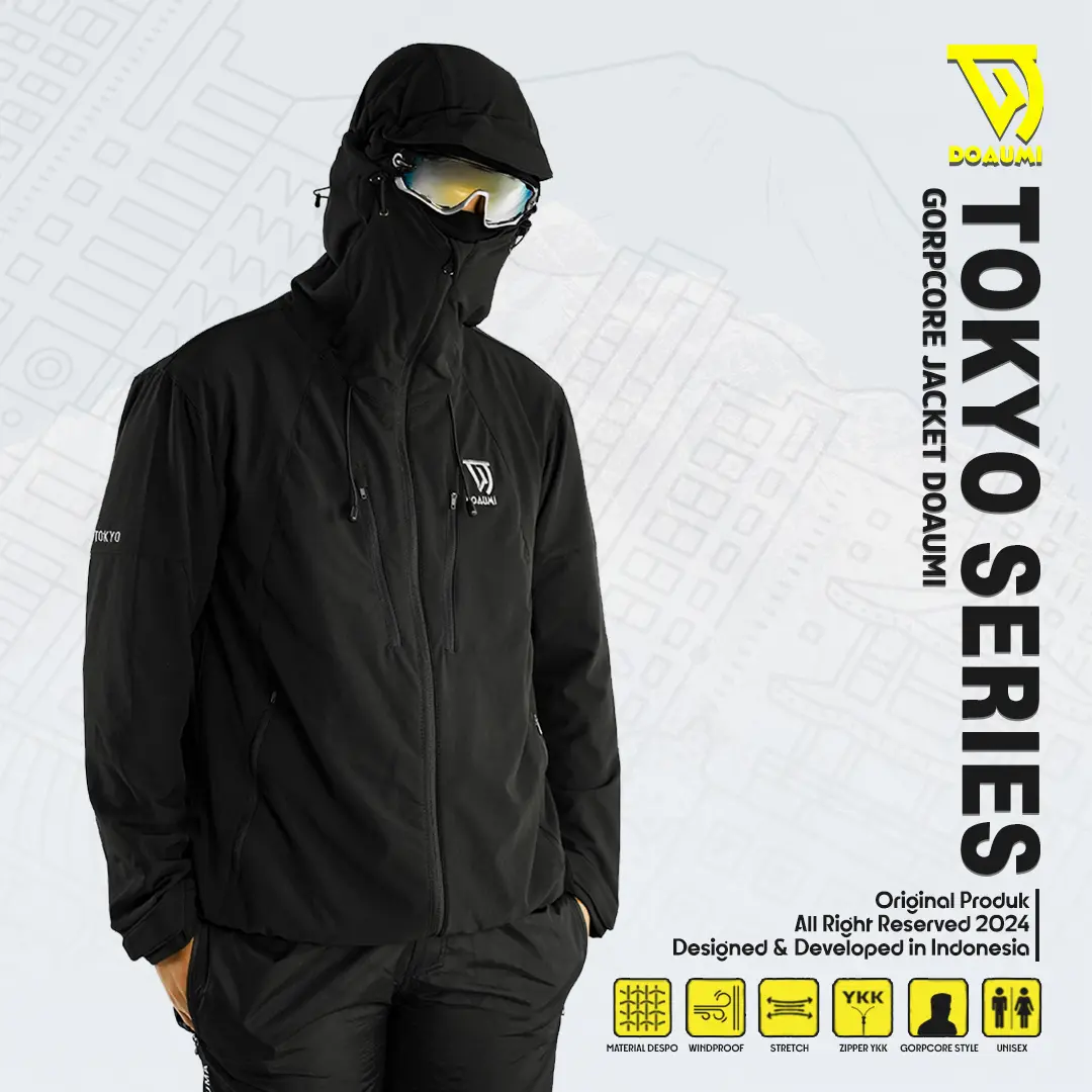 Jaket Gunung Gorpcore Doaumi Tokyo Series Jaket Hiking Jaket Gorp Core Ultraligth Camping outdoor