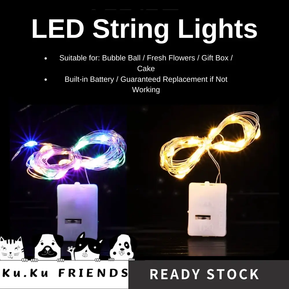 Ready Stock Party Decorations LED Light Birthday Event Raya Eid Ramadan Christmas New Year Lampu Kelip LED
