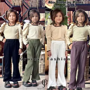 Alia Cutbray Pants - Celana Cutbtay Anak Perempuan Usia 4-10 Tahun // Celana Cutbray Knitte Anak // Cutbray Pants Anak Knitte Condru