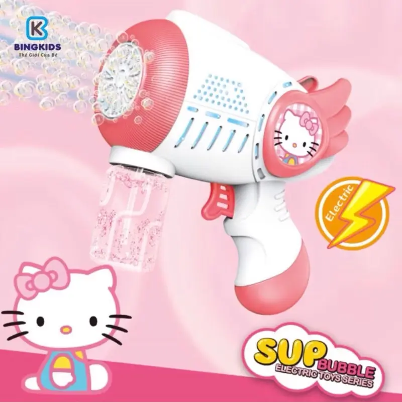 Đỗ chơi máy thổi bong bóng xà phòng tặng kèm xà phòng bóng có đèn sáng lung linh Toy Đồ Chơi 2